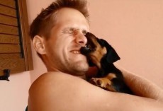 (VIDEO) Adorable Puppy Is in Love With Her Dad’s Nose. Now Watch How She Chews on it, LOL!